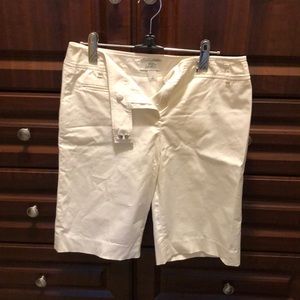 White LOFT Bermuda shorts